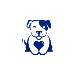 an illustration of a combination of a dog and a heart, perfect for a pet company