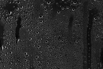 background water drops on black glass, full photo size, overlay layer design