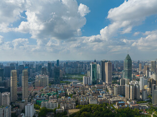 Fototapeta premium Hubei Wuhan Summer Urban Skyline Aerial photography scenery