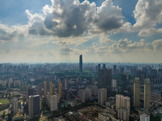 Obraz premium Hubei Wuhan Summer Urban Skyline Aerial photography scenery