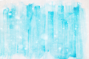 blue abstract background snowfall watercolor