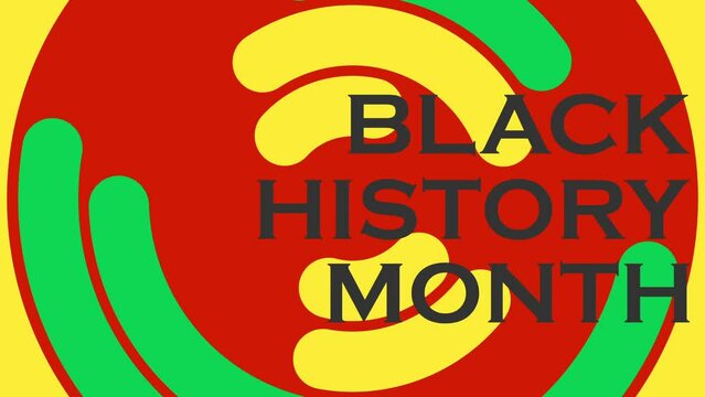 Black history month text with Black history months colors background for american and african culture.