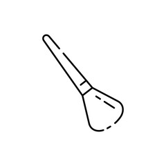 Vector graphic cosmetic line icon set. Contour and linear design. Cosmetology. Beauty care. Simple isolated. Concept illustration for Web site. Sign, symbol, element. Cosmetic brush