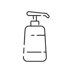 Vector graphic cosmetic line icon set. Contour and linear design. Cosmetology. Beauty care. Simple isolated. Concept illustration for Web site. Sign, symbol, element. Foundation cream