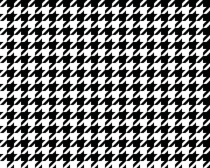 Houndstooth seamless pattern. Monotone background. Black and white. Vector