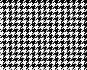 Houndstooth seamless pattern. Monotone background. Black and white. Vector