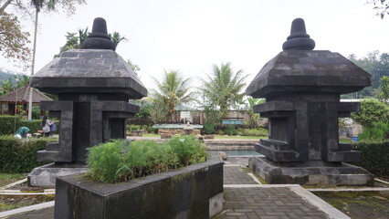 Umbul Temple is an ancient temple where warm water also exist here in Magelang, Central Java, Indonesia