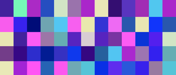 Color checked Seamless Pattern. Abstract style plaid, gingham cloth, tartan. Colorful Background. Suits for textile, fabric covers, packaging, and gift wrap. Trendy Vector illustration