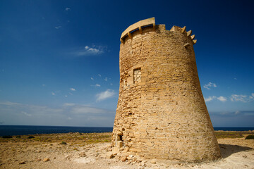 Fototapeta na wymiar Torre de S' Estalella (s.XVI).Llucmajor.Mallorca.Baleares.España.