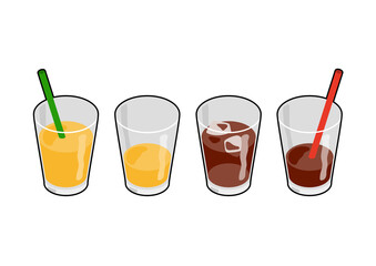 飲みかけのジュース　線あり