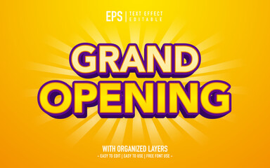 Grand opening text effect with ribbon
