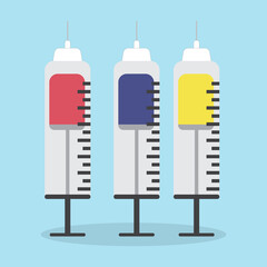 syringe, insulin injection vector illustration icon. health cure