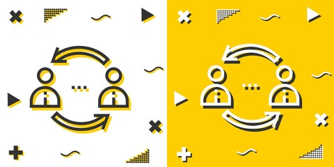 network line icon. Simple outline style.network linear sign. Vector illustration isolated on white background. Editable stroke EPS 10