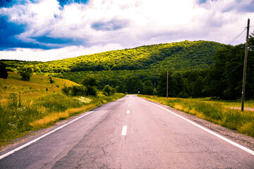 Beautiful landscapes in the mountain area