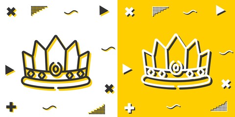 crown line icon. Simple outline style.crown linear sign. Vector illustration isolated on white background. Editable stroke EPS 10