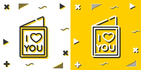 love letter line icon. Simple outline style.love letter linear sign. Vector illustration isolated on white background. Editable stroke EPS 10