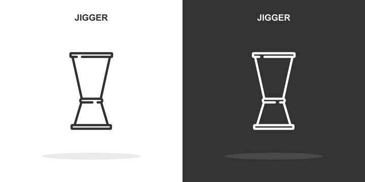 jigger line icon. Simple outline style.jigger linear sign. Vector illustration isolated on white background. Editable stroke EPS 10