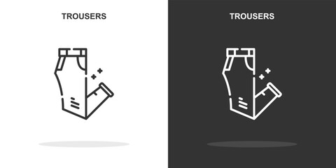 trousers line icon. Simple outline style.trousers linear sign. Vector illustration isolated on white background. Editable stroke EPS 10