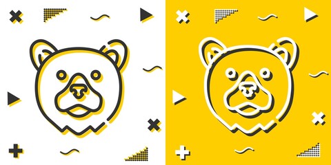 bear line icon. Simple outline style.bear linear sign. Vector illustration isolated on white background. Editable stroke EPS 10