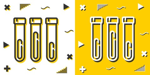 test tube line icon. Simple outline style.test tube linear sign. Vector illustration isolated on white background. Editable stroke EPS 10