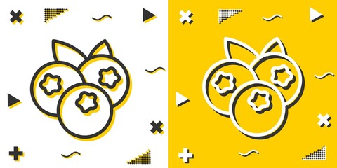 blueberries line icon. Simple outline style.blueberries linear sign. Vector illustration isolated on white background. Editable stroke EPS 10