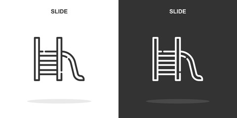 slide line icon. Simple outline style.slide linear sign. Vector illustration isolated on white background. Editable stroke EPS 10