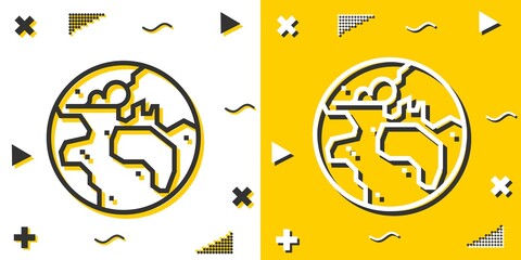 planet earth line icon. Simple outline style.planet earth linear sign. Vector illustration isolated on white background. Editable stroke EPS 10