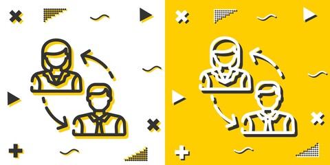 employees line icon. Simple outline style.employees linear sign. Vector illustration isolated on white background. Editable stroke EPS 10