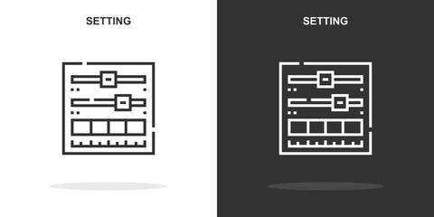 setting line icon. Simple outline style.setting linear sign. Vector illustration isolated on white background. Editable stroke EPS 10