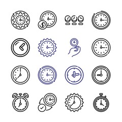 ticking Icon Set with line icons. Modern Thin Line Style. Suitable for Web and Mobile Icon. Vector illustration EPS 10.