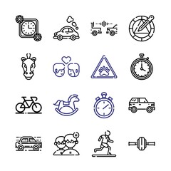 race Icon Set with line icons. Modern Thin Line Style. Suitable for Web and Mobile Icon. Vector illustration EPS 10.