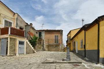 A small square in  Albano di Lucania, a village in the Basilicata region, Italy.