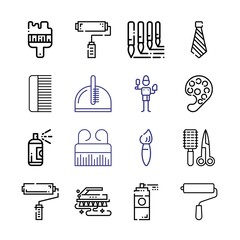 dye Icon Set with line icons. Modern Thin Line Style. Suitable for Web and Mobile Icon. Vector illustration EPS 10.