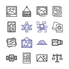chaos Icon Set with line icons. Modern Thin Line Style. Suitable for Web and Mobile Icon. Vector illustration EPS 10.