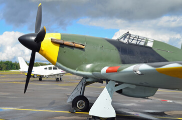 Obraz premium Hawker Hurricane, World War 2 Battle of Britain fighter