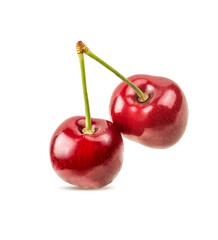 Cherry isolated on white background with clipping path