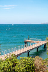 View from the pier on the sea at loneliness beach
