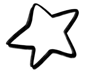 black ink line star doodle freehand sketch drawing shape form abstrat element
