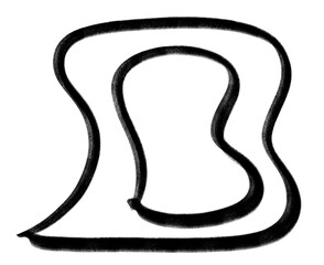 black ink line pebble blob doodle freehand sketch drawing shape form abstrat element