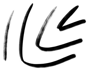 black ink line curve doodle freehand sketch drawing shape form abstrat element