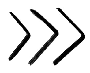 black ink line arrow doodle freehand sketch drawing shape form abstrat element