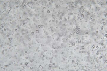 air bubbles in a transparent liquid close-up. micro