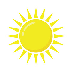 sun shinning  vector design isolated on white background