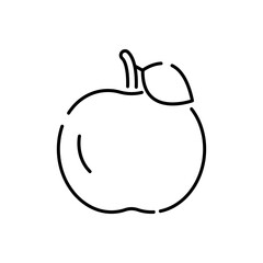 Apple icon vector. apple outline style design