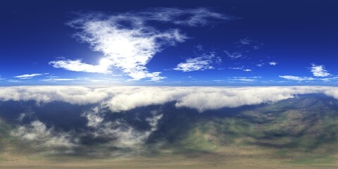 Obraz premium landscape, environment map ,HDRI High resolution map. Round panorama, spherical panorama, equidistant projection, land under heaven, 3d rendering