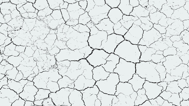dry ground cracks Scratched Grunge Urban Background Texture Vector. Dust Overlay Distress Grainy Grungy Effect. Distressed Backdrop Vector Illustration. Isolated Black on White Background