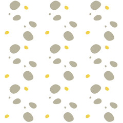 Abstract polka dot seamless vector pattern in pastel colours