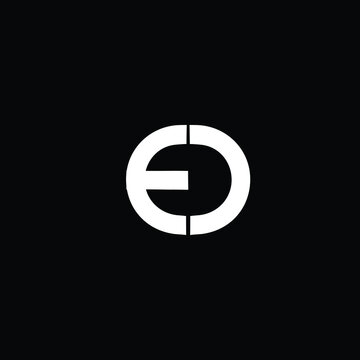 ED EO Logo Design, Creative Minimal Letter EO ED Monogram