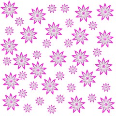 seamless pattern with pink flowers illustration 