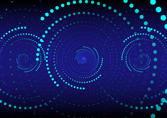 digital spiral networking, blue abstract wave signal background internet technology